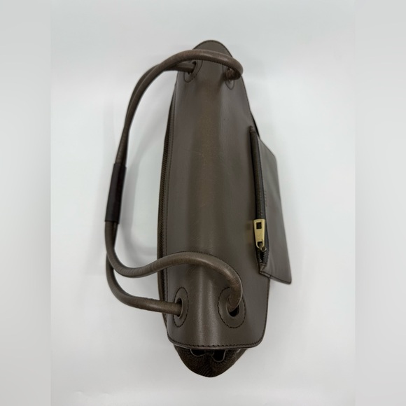 Vintage Bally Shoulder Bag Leather Tweed with Dust Bag - Picture 6 of 11